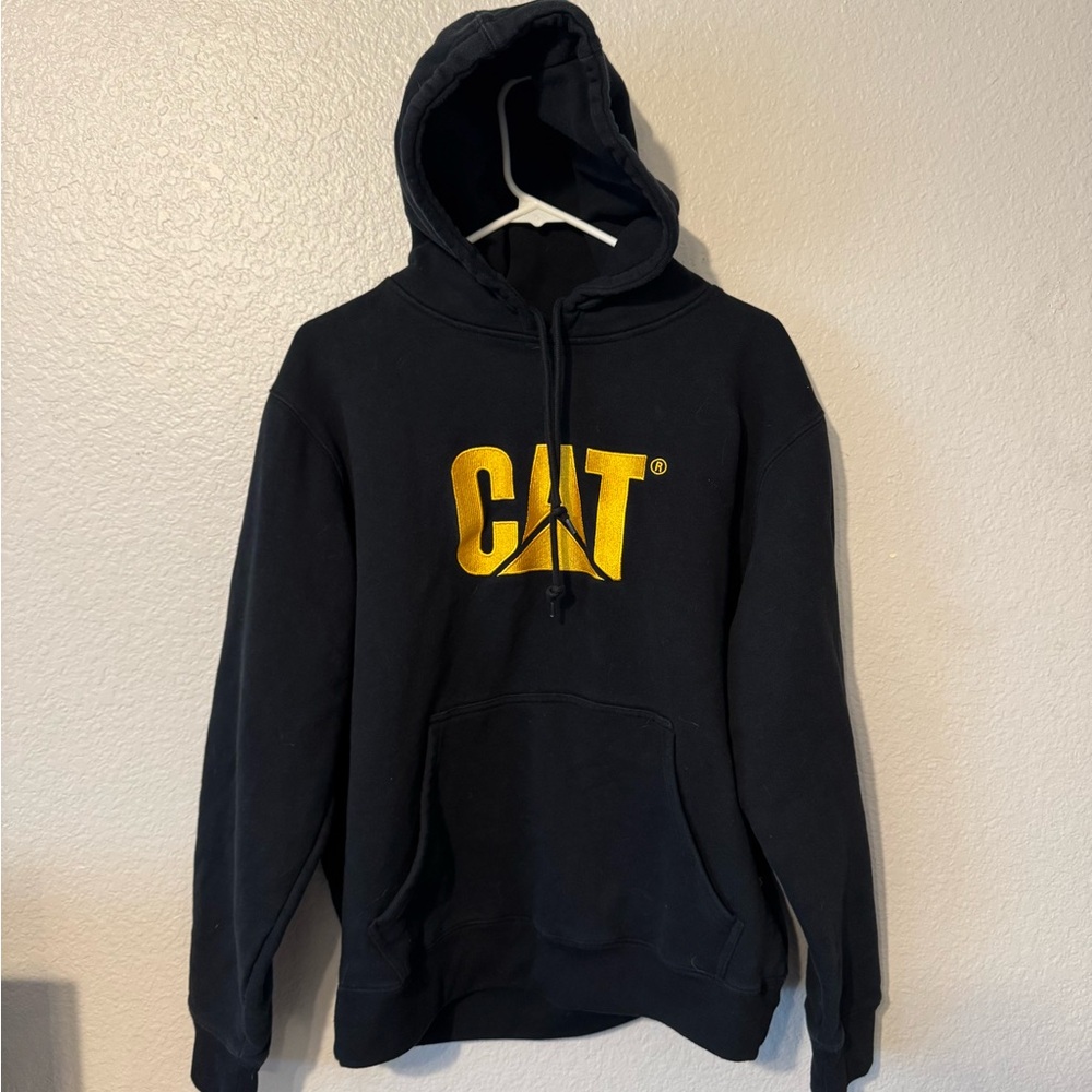 Black and Gold embroidered CAT logo hoodie